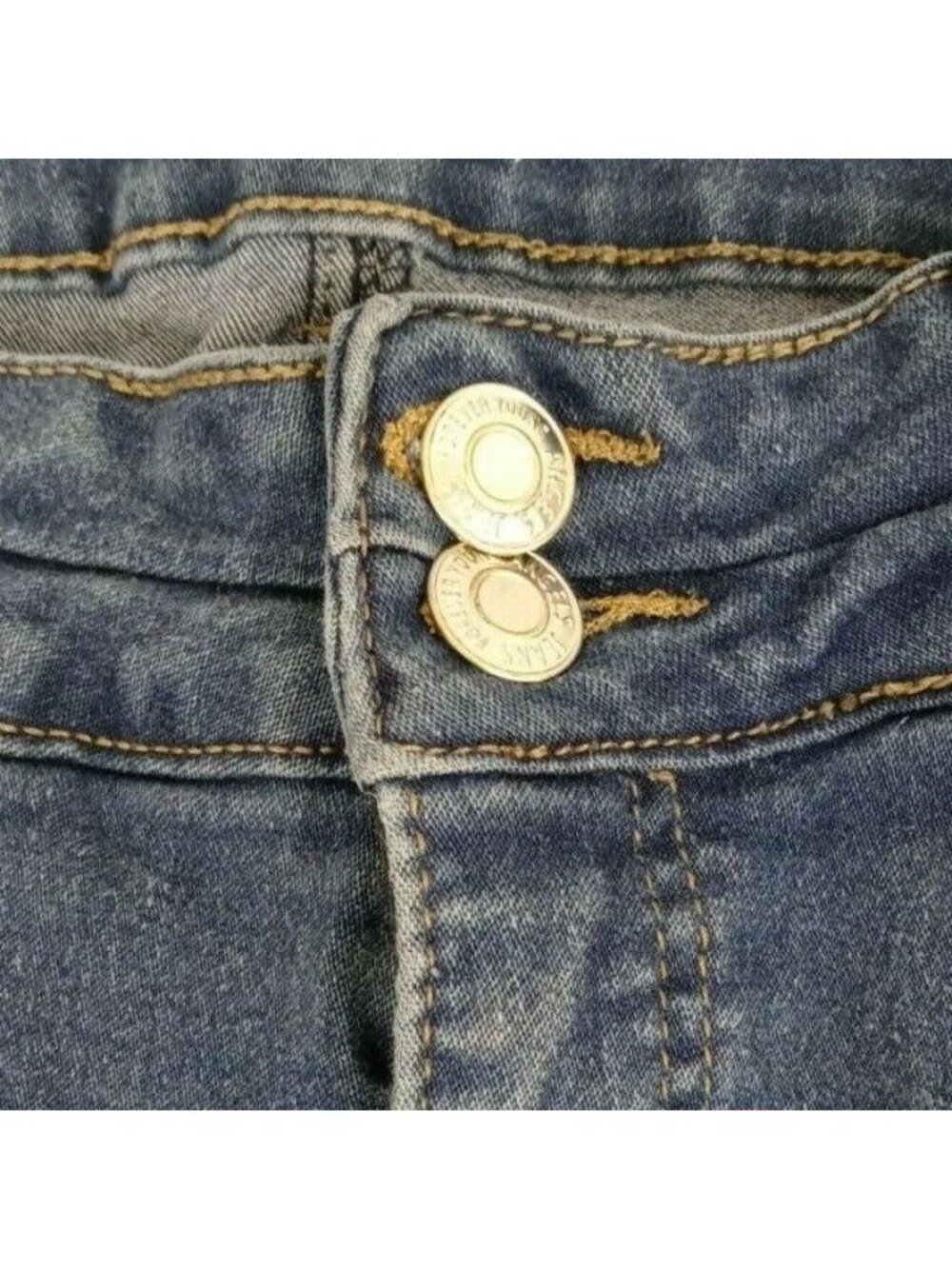 Angels Straight Leg Distressed Dark Wash Mid Rise Jeans Size W28 L 26 - Picture 8 of 9